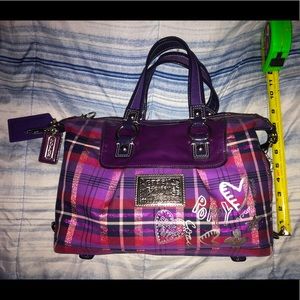 Coach Poppy Tartan Plaid Satchel